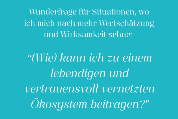 Berufungs-Wunderfrage: Wie kann ich zu einem guten Ökosystem beitragen?