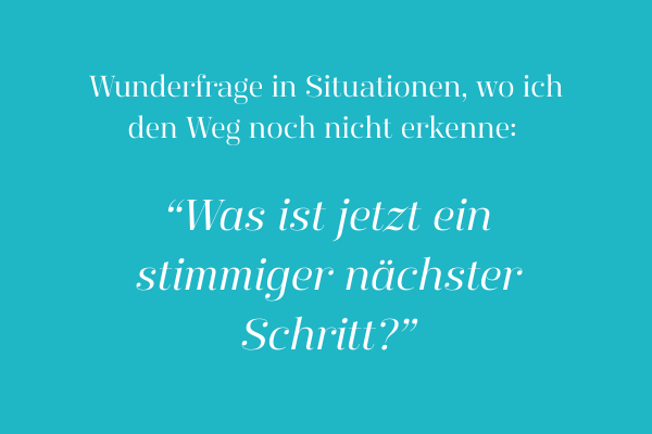 Berufungs-Wunderfrage: Was ist jetzt ein stimmiger nächster Schritt?
