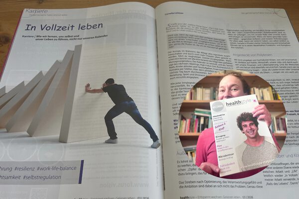 healthstyle-Magazin 3/2026 - Beitrag "In Vollzeit leben" von Cornelia Lichtner